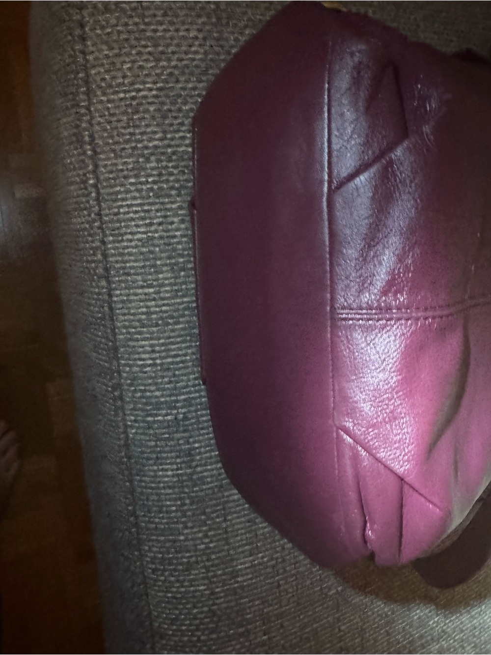 Vintage Coach Burgundy Leather Shoulder Hobo Bag Style F15064 - Picture 7 of 13
